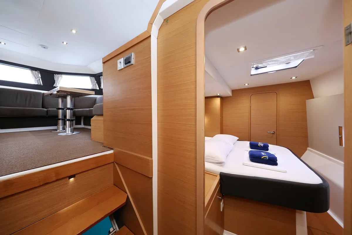 Cabin on Believe, a Dufour 48 Catamaran catamaran at Vodice, Croatia