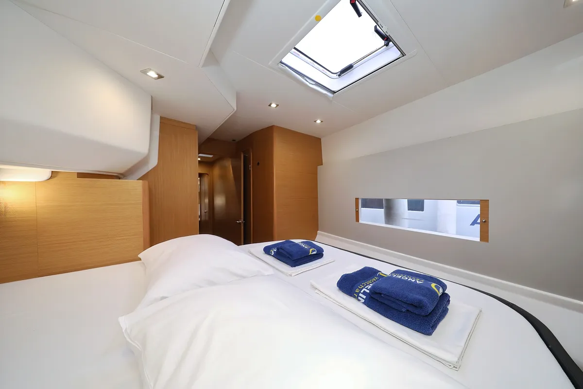Cabin on Believe, a Dufour 48 Catamaran catamaran at Vodice, Croatia