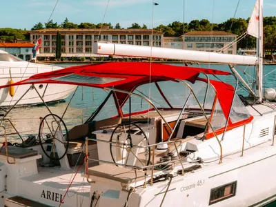 Salon of Ariel, a Beneteau Oceanis 46.1 sailboat at Medulin, Croatia