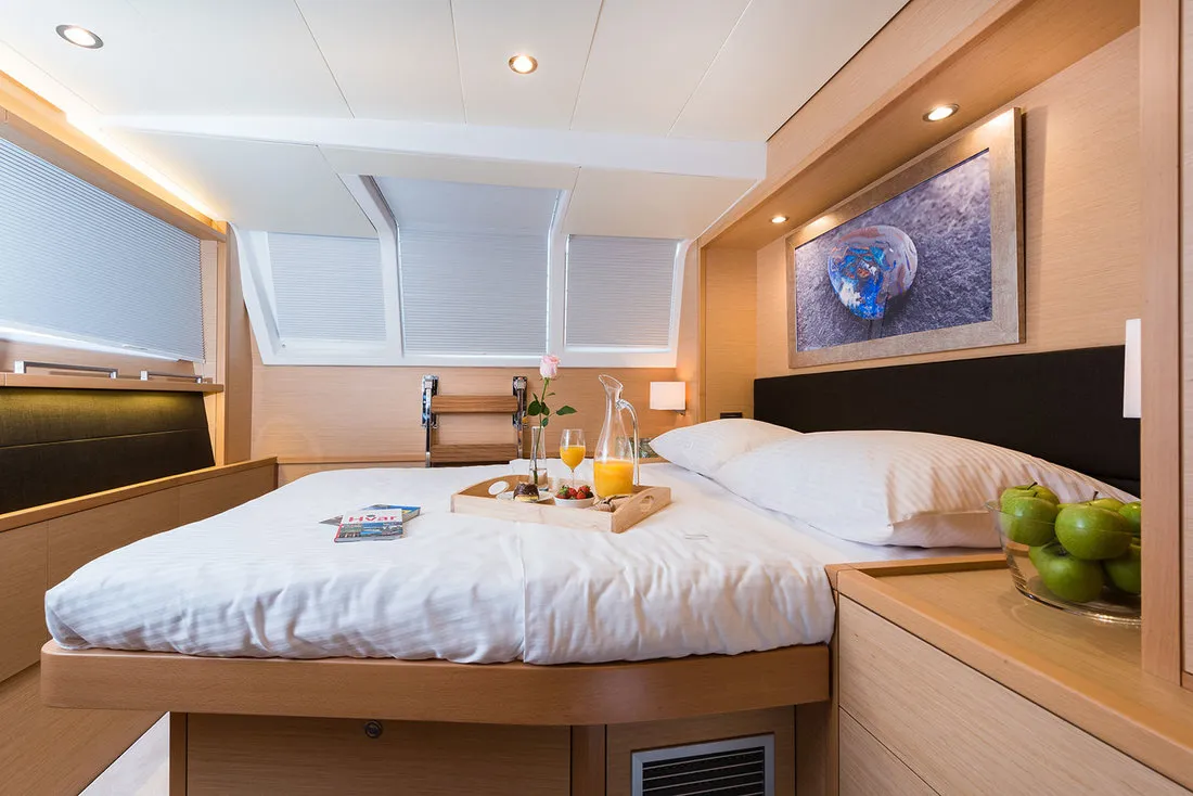 Cabin on Opal, a Lagoon 620 catamaran at Split, Croatia