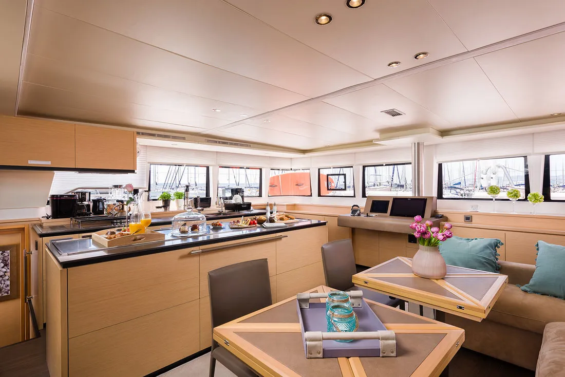 Galley of Opal, a Lagoon 620 catamaran at Split, Croatia