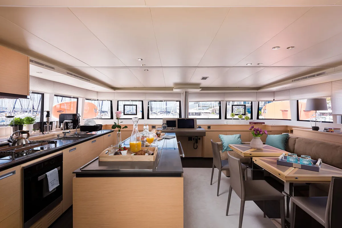 Galley of Opal, a Lagoon 620 catamaran at Split, Croatia