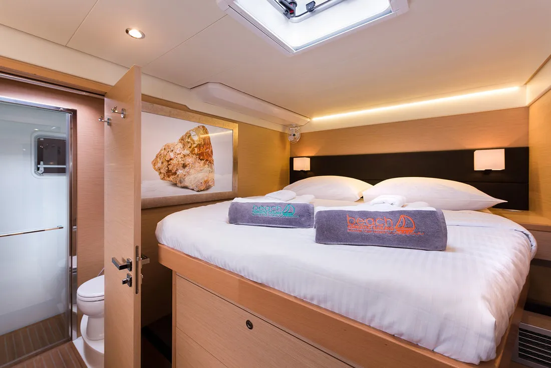 Cabin on Opal, a Lagoon 620 catamaran at Split, Croatia