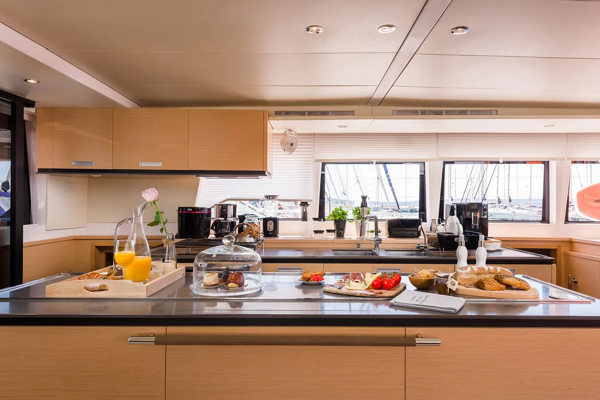 Galley of Opal, a Lagoon 620 catamaran at Split, Croatia