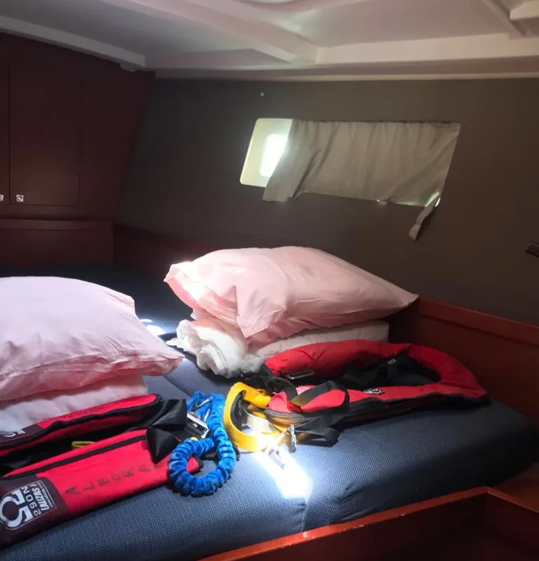 Cabin on Alboran Gin Fizz (Radazul), a Beneteau Oceanis 45 sailboat at El Rosario, Spain