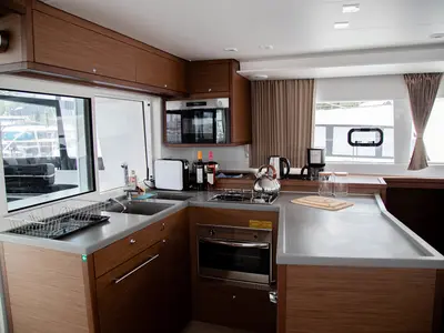 Galley of Anja, a Lagoon 450 F catamaran at Općina Rogoznica, Croatia