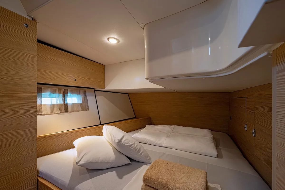 Cabin on Kaiba, a D&D Kufner 54 sailboat at Marmaris, Turkey