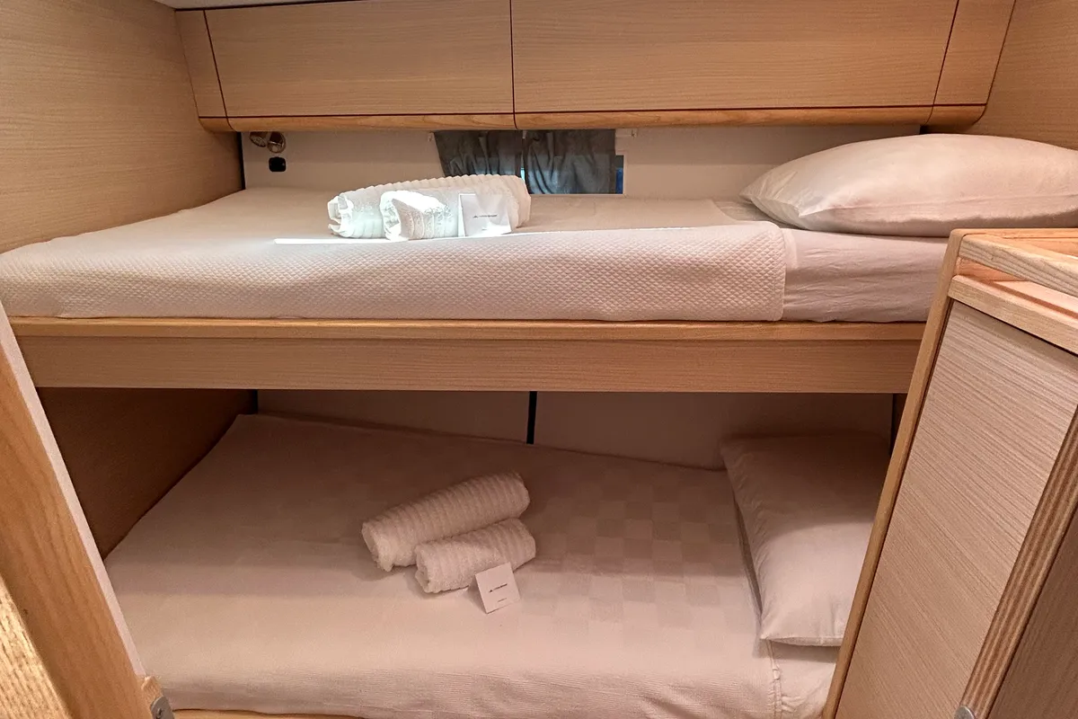 Cabin on Kaiba, a D&D Kufner 54 sailboat at Marmaris, Turkey