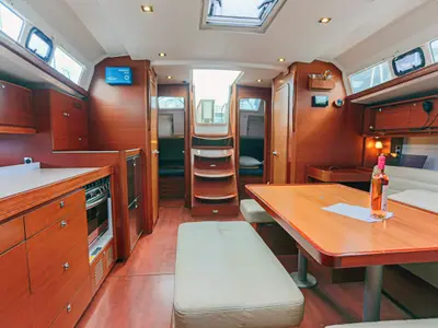 Salon of Avalon, a Dufour 460 Grand Large sailboat at Municipal Unit of Rhodes, Greece