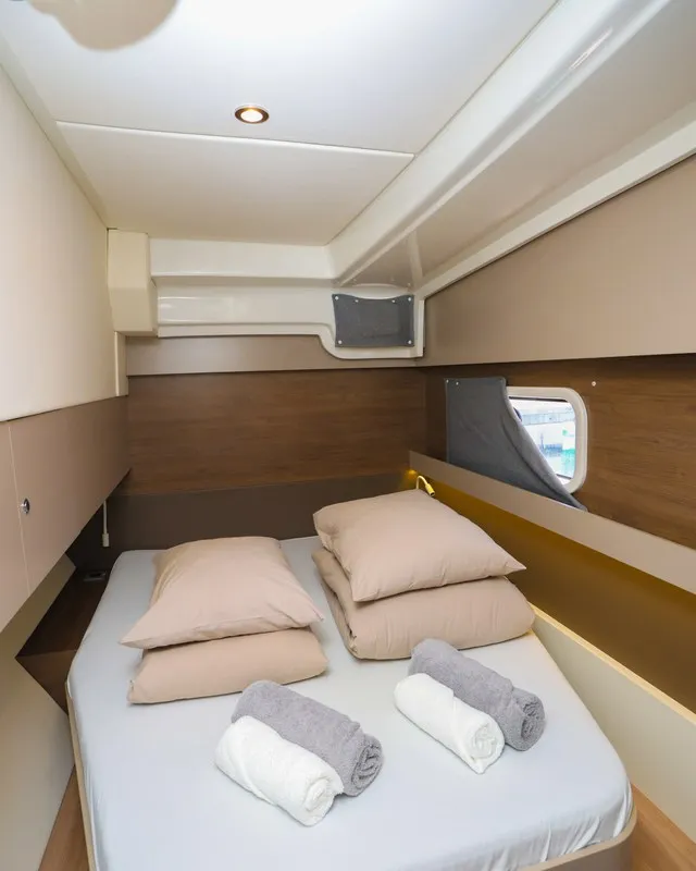 Cabin on Tatinja, a Bali Catspace catamaran at Grad Kaštela, Croatia