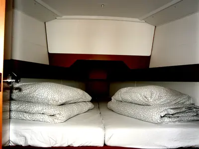 Cabin on Antonija, a Jeanneau Sun Odyssey 349 sailboat at Punat, Croatia