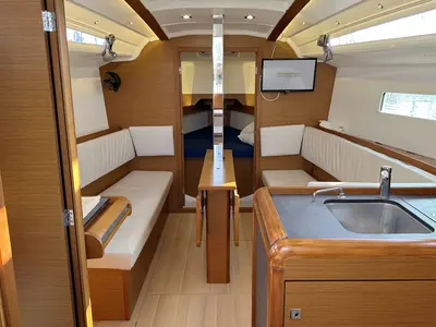 Salon of Antonija, a Jeanneau Sun Odyssey 349 sailboat at Punat, Croatia