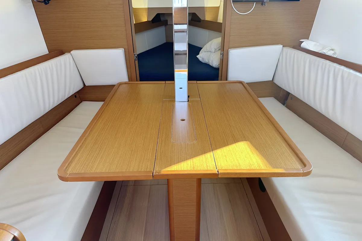 Salon of Antonija, a Jeanneau Sun Odyssey 349 sailboat at Punat, Croatia