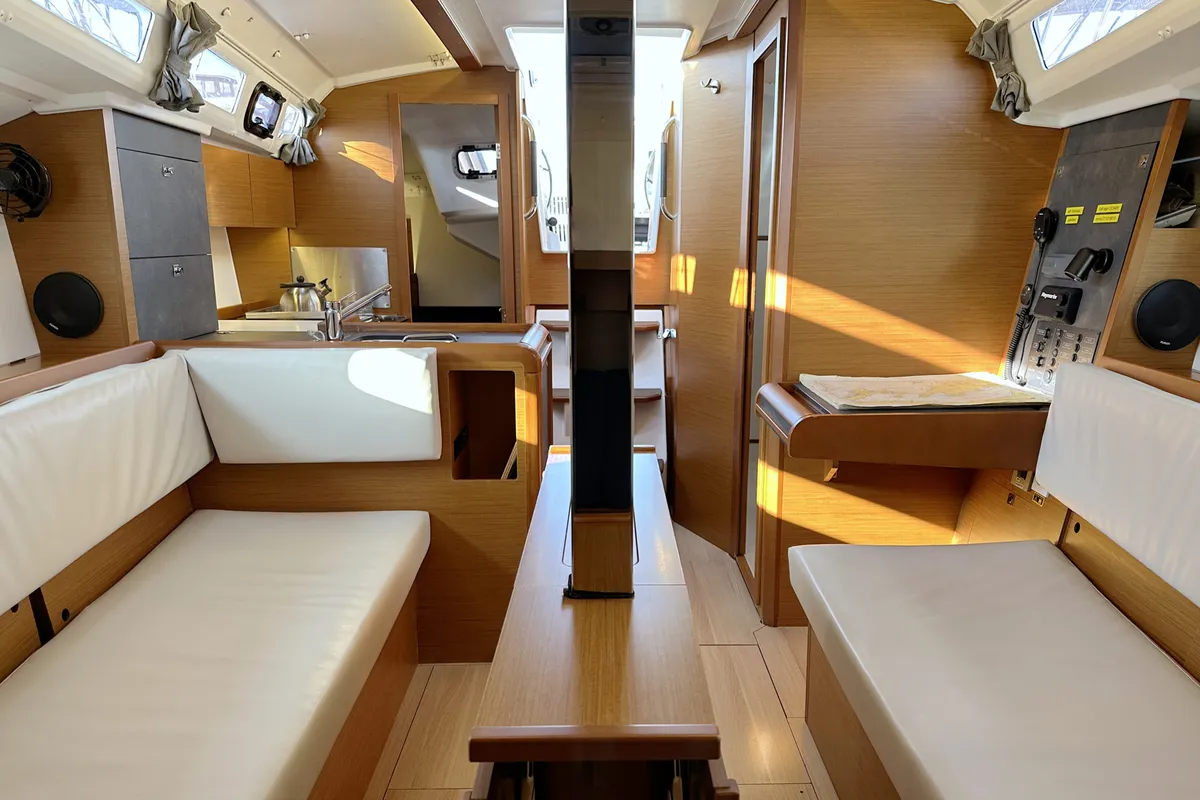 Salon of Antonija, a Jeanneau Sun Odyssey 349 sailboat at Punat, Croatia
