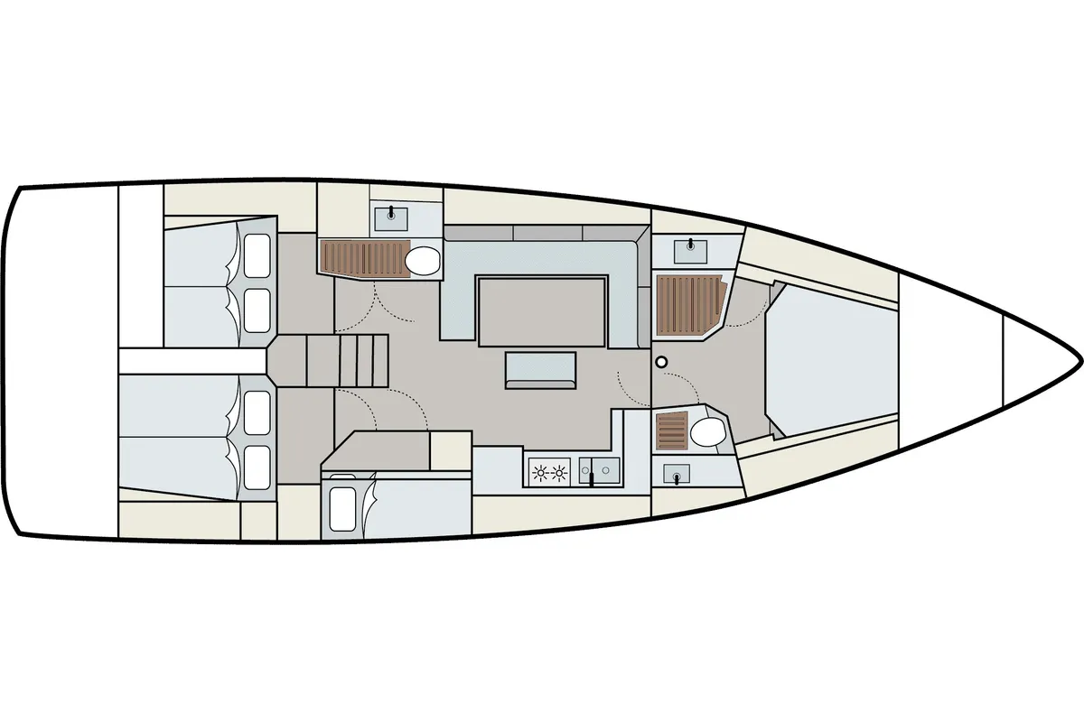 Hamy, a Dufour 410 Grand Large sailboat at Marseille, France