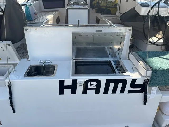 Hamy, a Dufour 410 Grand Large sailboat at Marseille, France