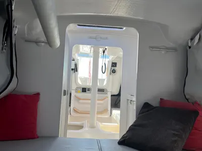 Salon of Suferina, a Beneteau First 27 sailboat at Split, Croatia