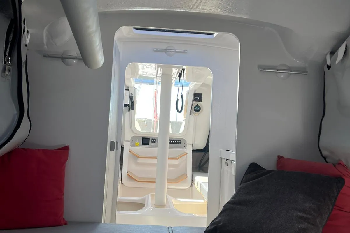 Salon of Suferina, a Beneteau First 27 sailboat at Split, Croatia