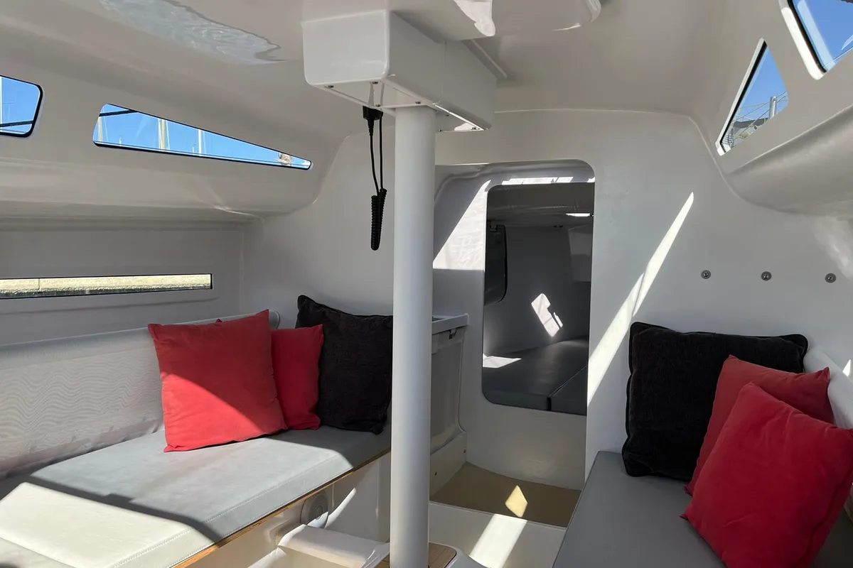 Salon of Suferina, a Beneteau First 27 sailboat at Split, Croatia