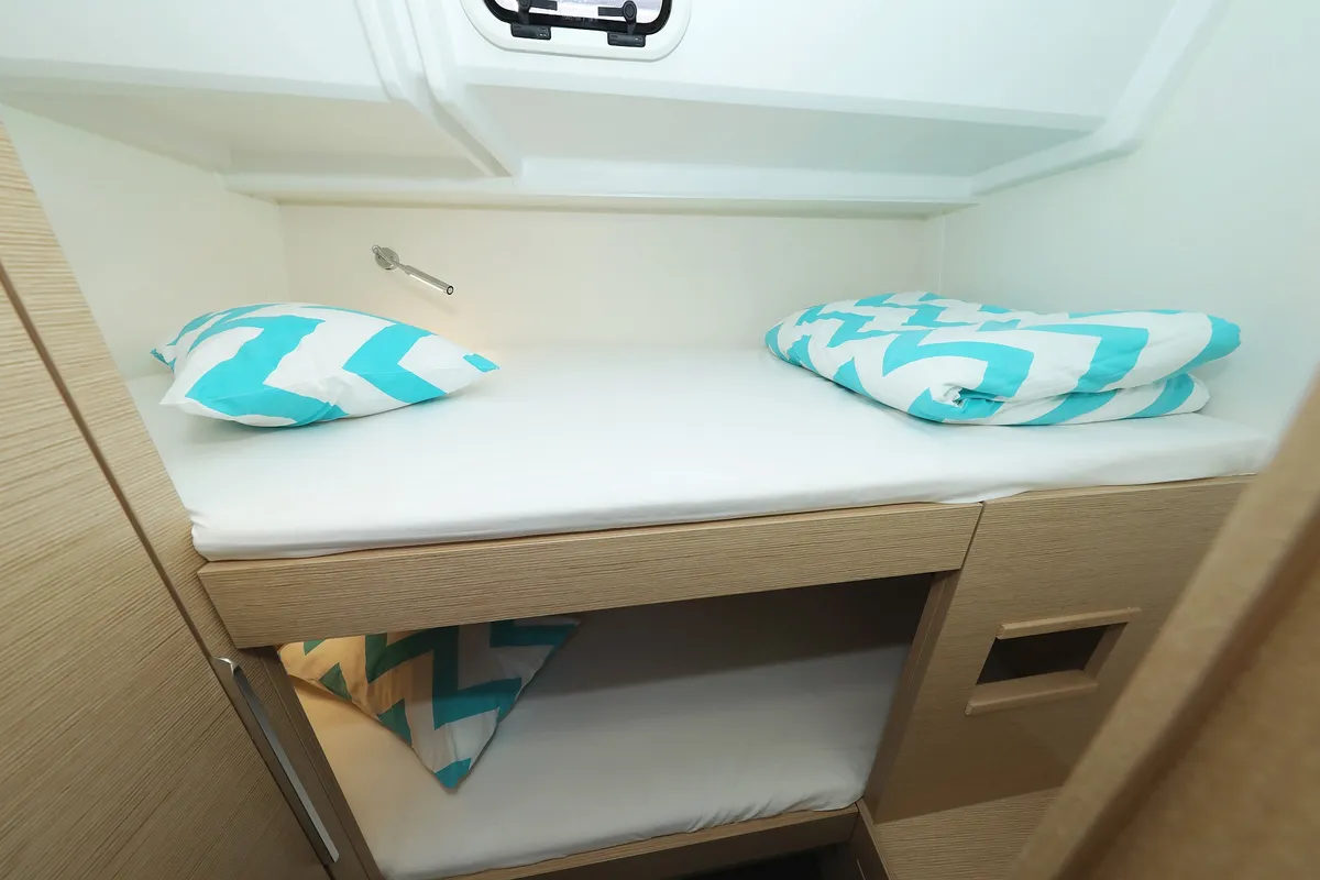 Cabin on Dioscuri, a Hanse 460 sailboat at Grad Kaštela, Croatia