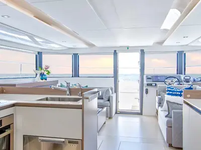 Galley of Leopard 46PC, a Leopard 46PC catamaran at Road Town, British Virgin Islands