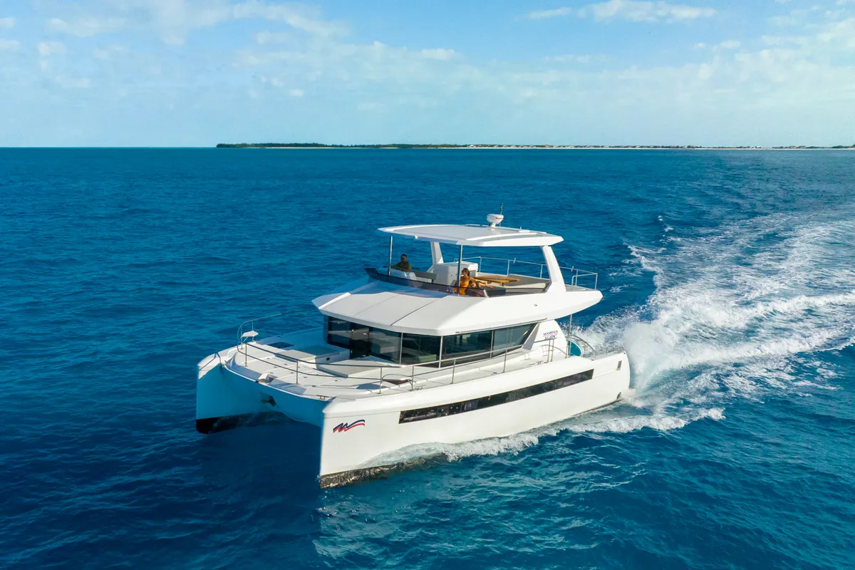 Exterior view of Leopard 46PC, a Leopard 46PC catamaran at Road Town, British Virgin Islands