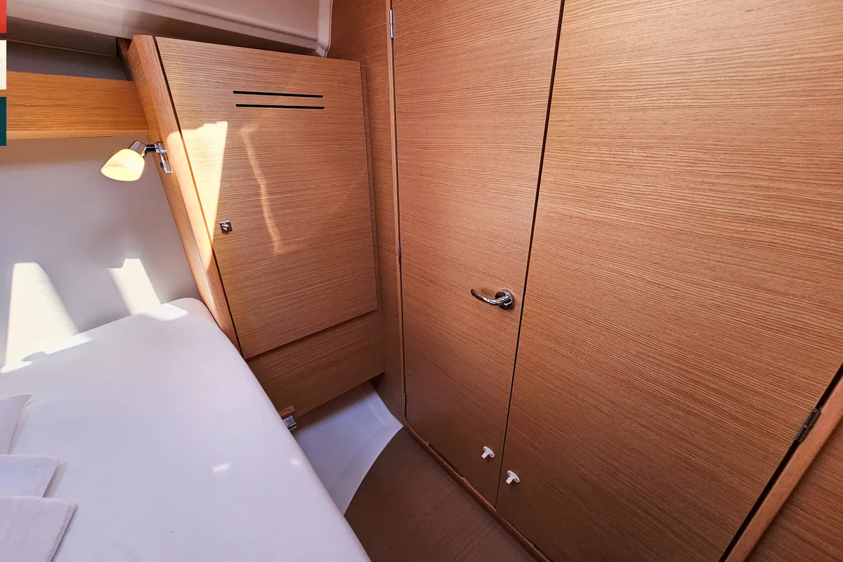 Cabin on Nada, a Dufour 360 GL sailboat at Kaštela, Croatia