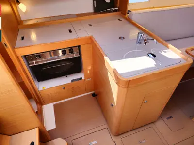 Galley of Nada, a Dufour 360 GL sailboat at Kaštela, Croatia