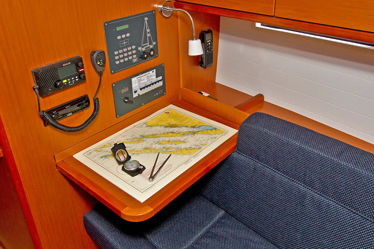 Salon of Merara, a Bavaria Cruiser 37 sailboat at Split, Croatia