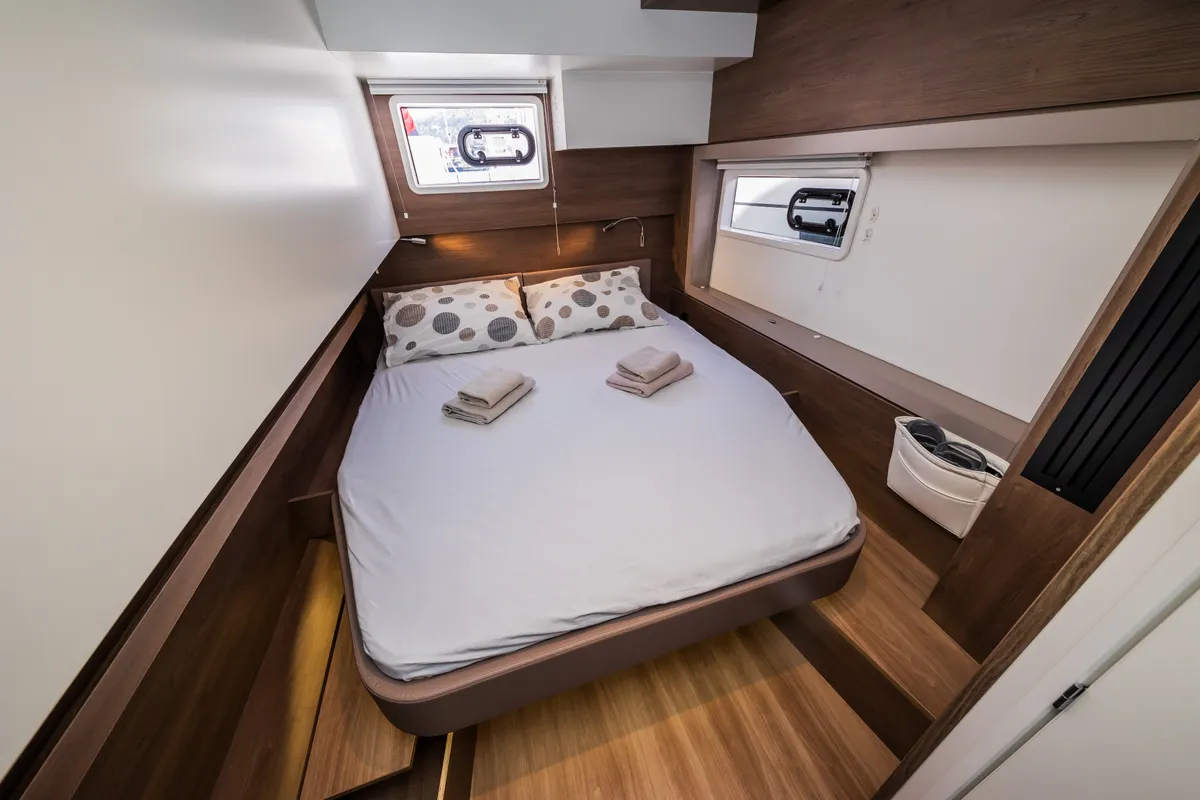 Cabin on Aloha I Ke Kai, a Bali 4.4 catamaran at Seget Donji, Croatia