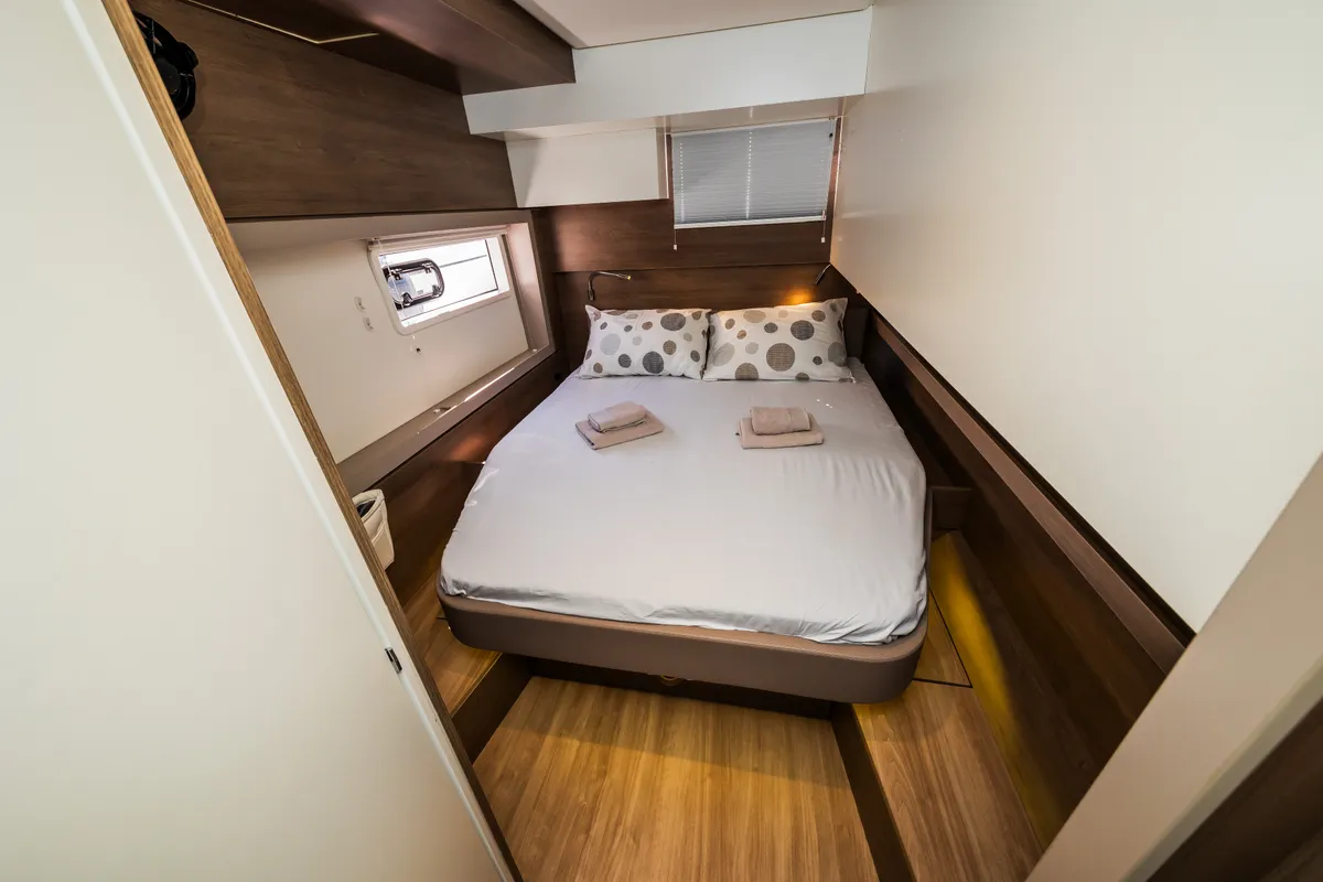 Cabin on Aloha I Ke Kai, a Bali 4.4 catamaran at Seget Donji, Croatia