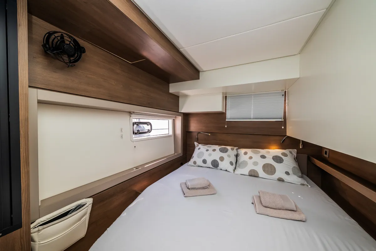 Cabin on Aloha I Ke Kai, a Bali 4.4 catamaran at Seget Donji, Croatia