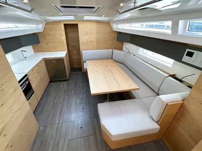 Salon of Emotion, a Elan Impression 45 sailboat at Split, Croatia