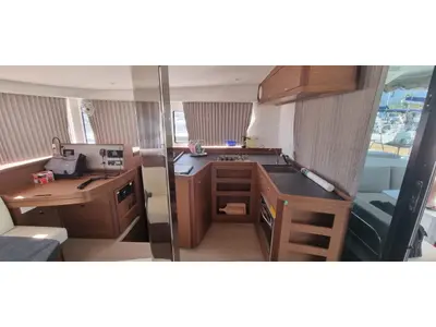 Galley of Gamma Leonis, a Lagoon 42 catamaran at Salerno, Italy