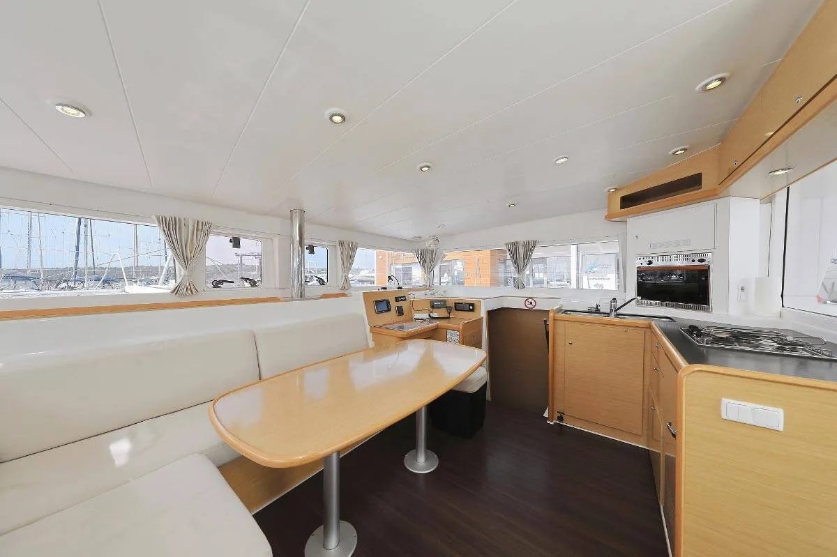 Salon of Caribbean, a Lagoon 400 catamaran at Medulin, Croatia