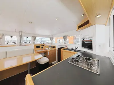 Galley of Caribbean, a Lagoon 400 catamaran at Medulin, Croatia