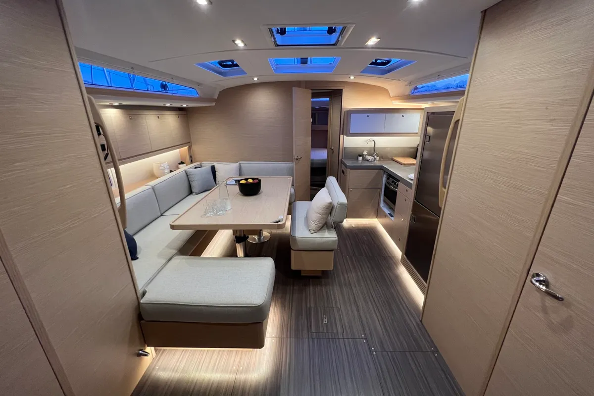 Salon of Andreja, a Dufour 470 sailboat at Grad Pula, Croatia