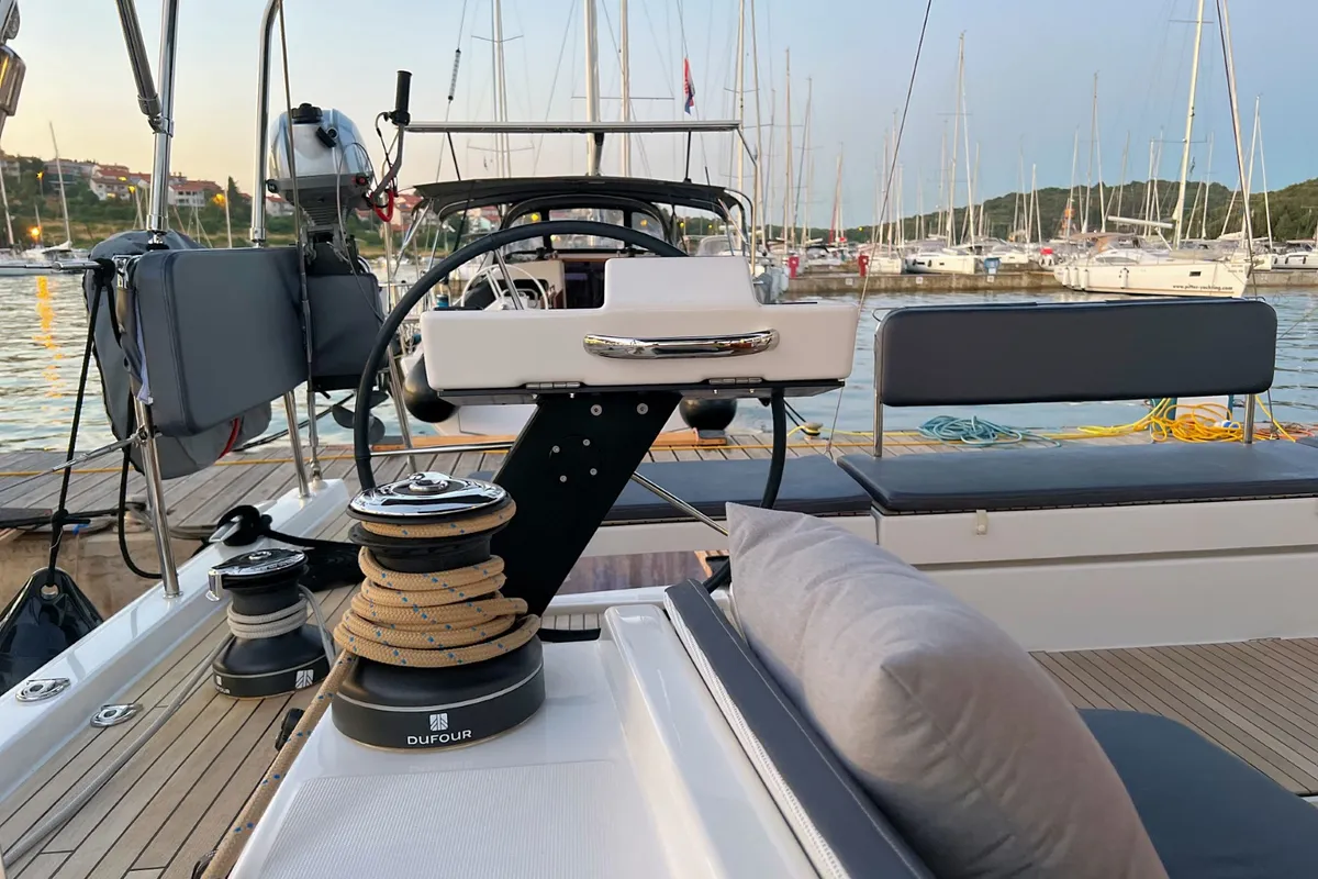 Andreja, a Dufour 470 sailboat at Grad Pula, Croatia