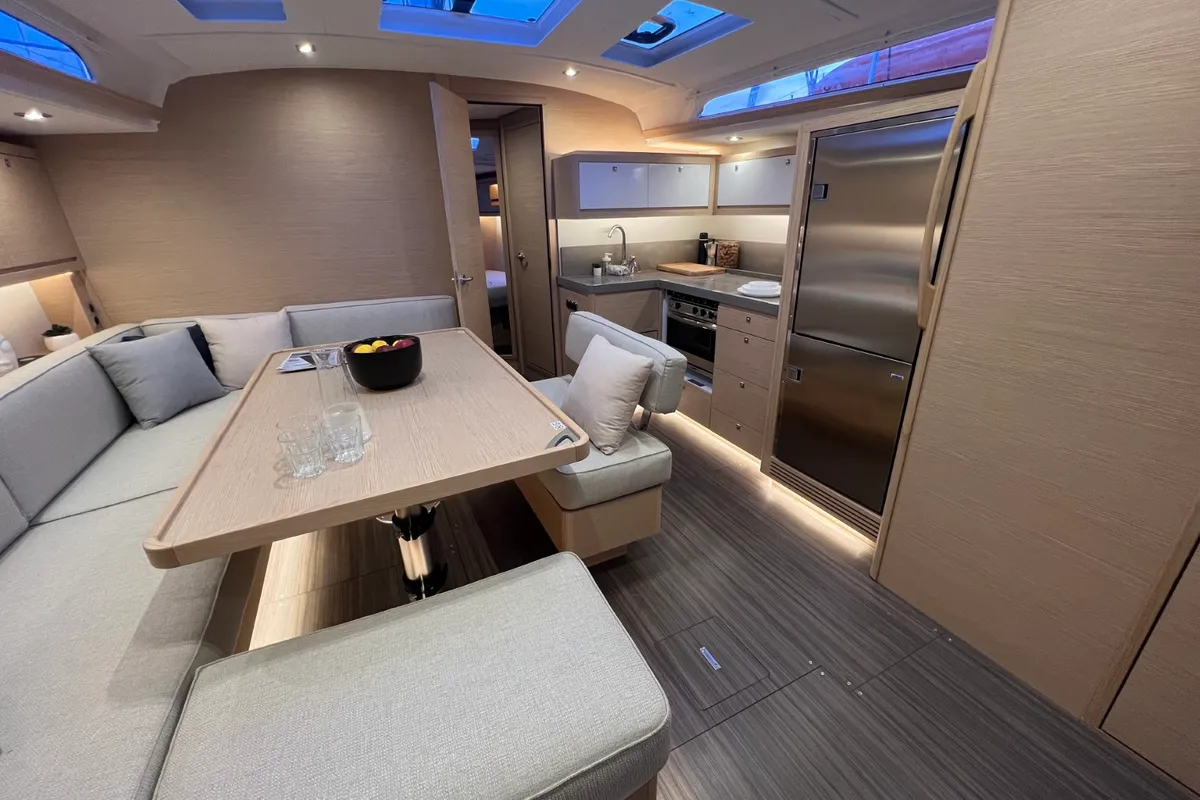Salon of Andreja, a Dufour 470 sailboat at Grad Pula, Croatia
