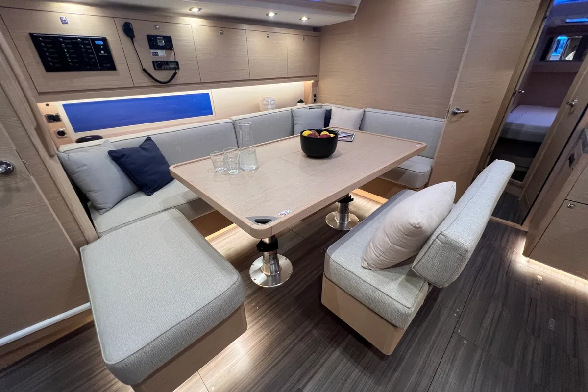 Salon of Andreja, a Dufour 470 sailboat at Grad Pula, Croatia