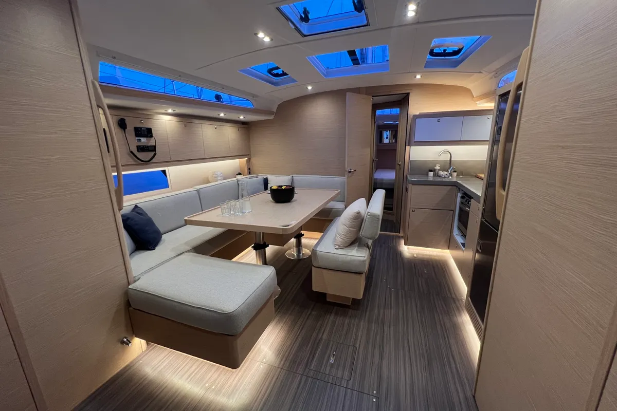 Salon of Andreja, a Dufour 470 sailboat at Grad Pula, Croatia