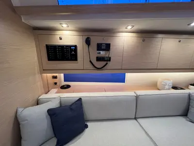 Salon of Andreja, a Dufour 470 sailboat at Grad Pula, Croatia