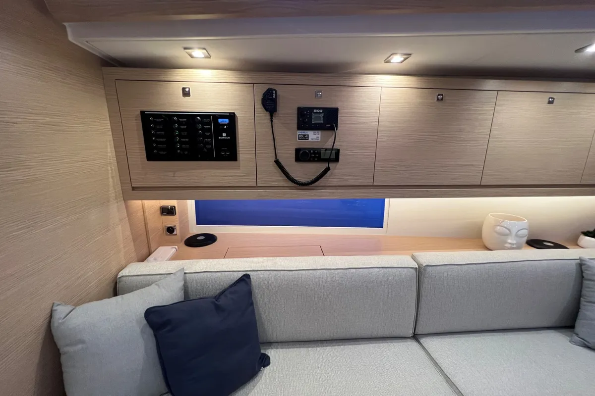 Salon of Andreja, a Dufour 470 sailboat at Grad Pula, Croatia