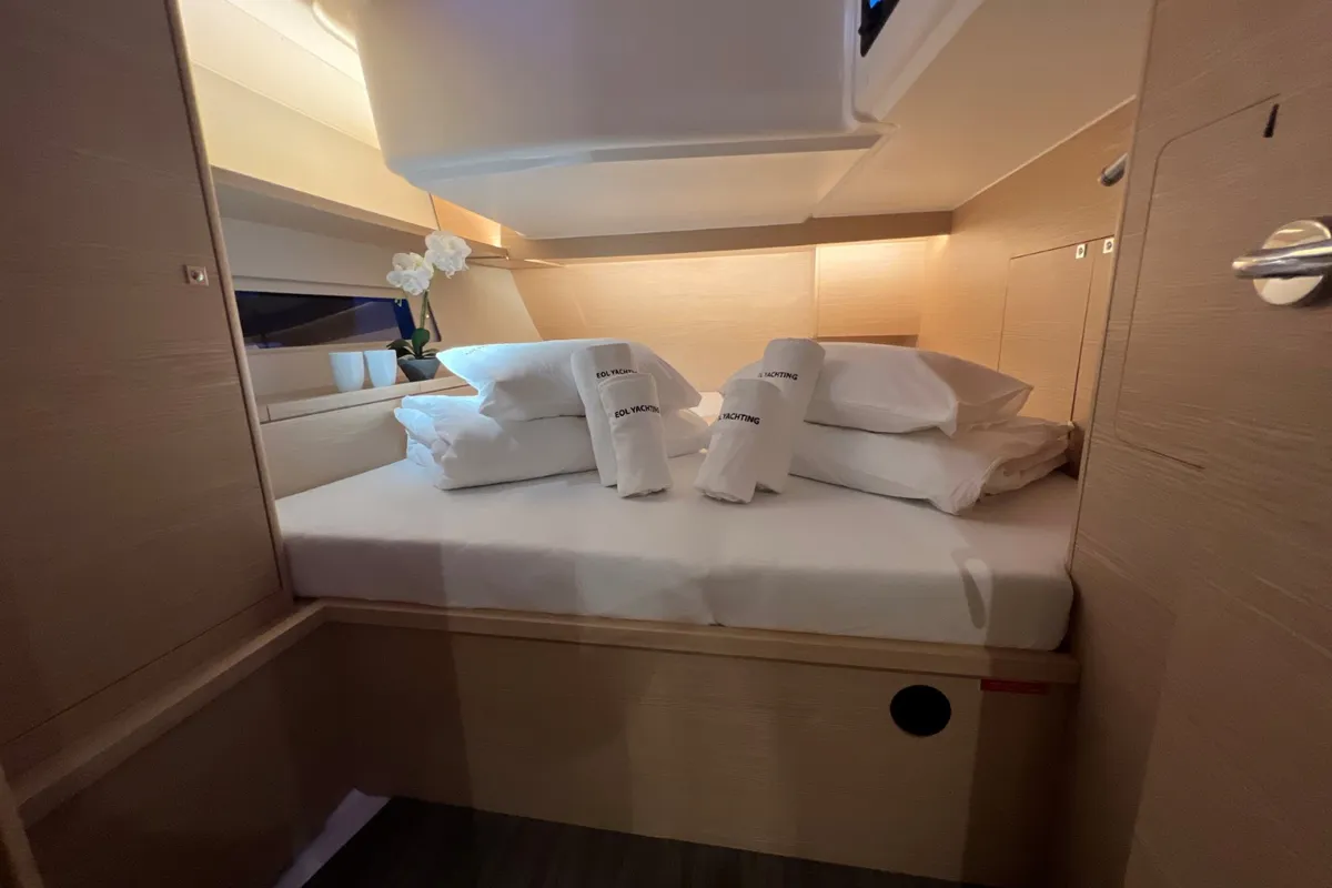 Cabin on Andreja, a Dufour 470 sailboat at Grad Pula, Croatia