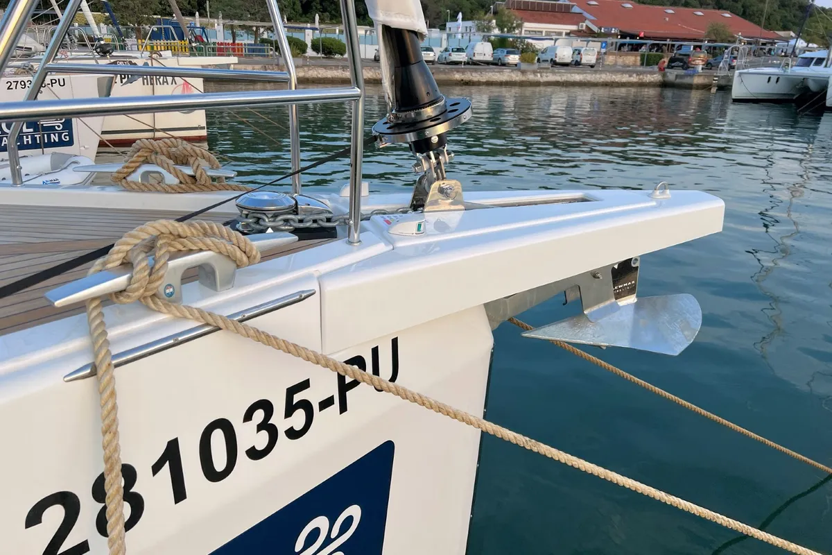 Andreja, a Dufour 470 sailboat at Grad Pula, Croatia