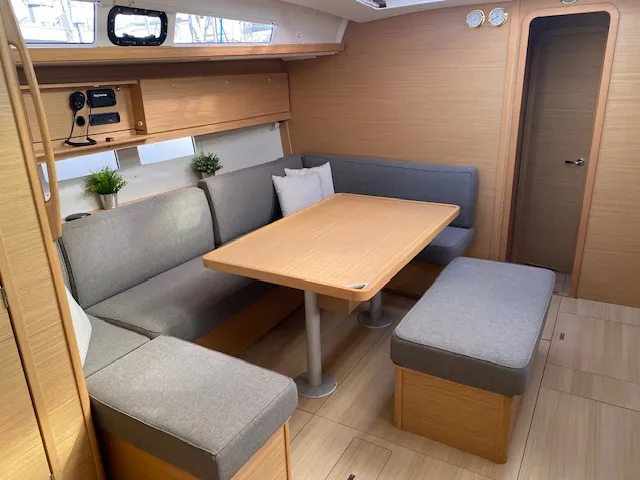Salon of Ava, a Dufour 460 GL sailboat at Kontokali, Greece