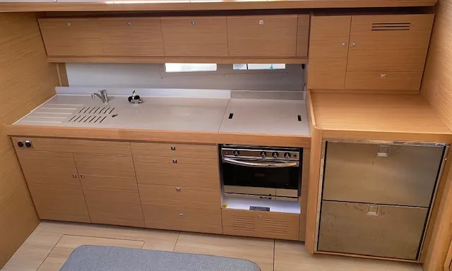 Galley of Ava, a Dufour 460 GL sailboat at Kontokali, Greece