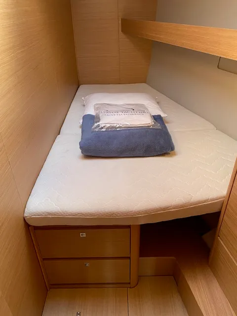 Cabin on Ava, a Dufour 460 GL sailboat at Kontokali, Greece