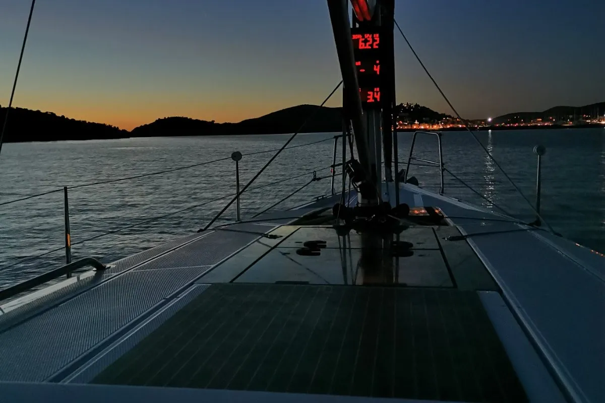 Elaya, a Elan E5 sailboat at Biograd na Moru, Croatia