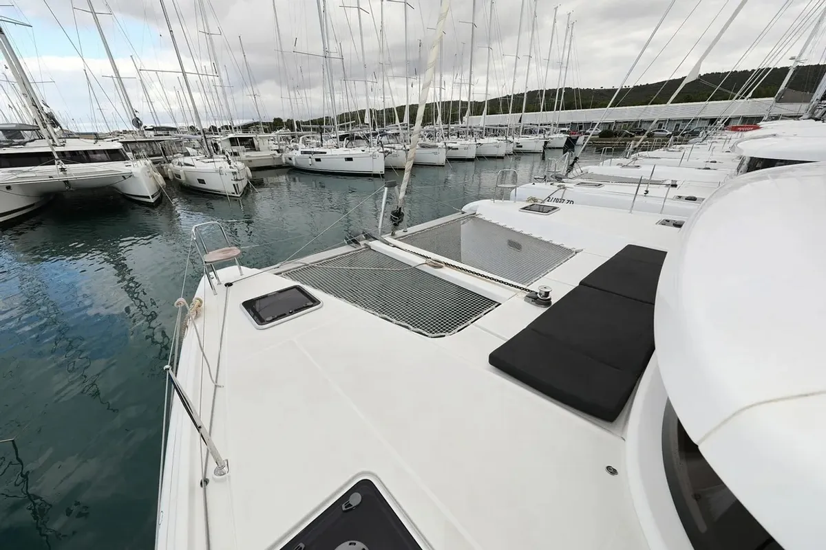 Lila, a Lagoon 42 catamaran at Kaštela, Croatia